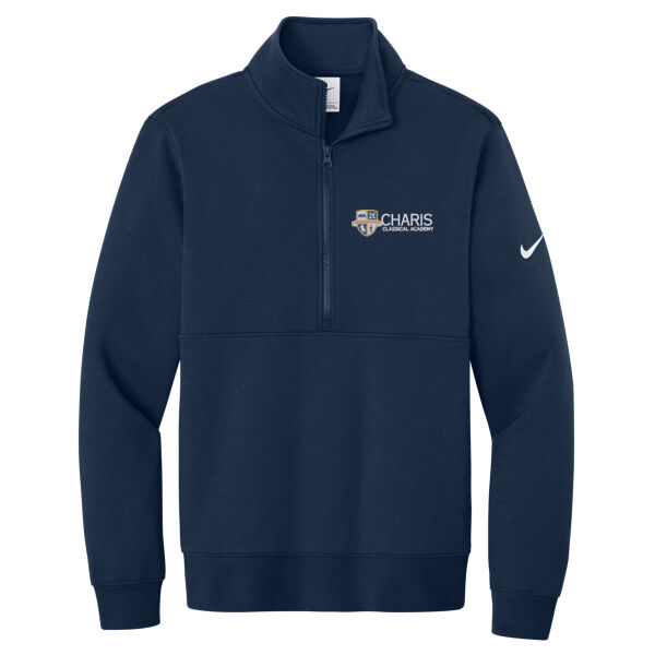 Nike Charis Classical Academy Embroidered- - Club Fleece Sleeve Swoosh 1/2 Zip Thumbnail