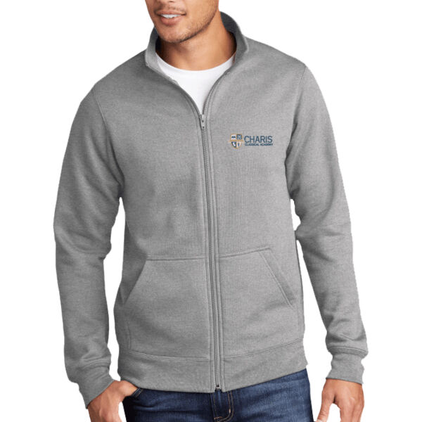 Port & Co Charis Classical Academy Embroidered- - Core Fleece Cadet Full Zip Sweatshirt Thumbnail