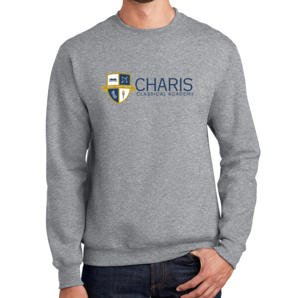 Port & Co Charis Classical Academy Printed- - Essential Fleece Crewneck Sweatshirt Thumbnail