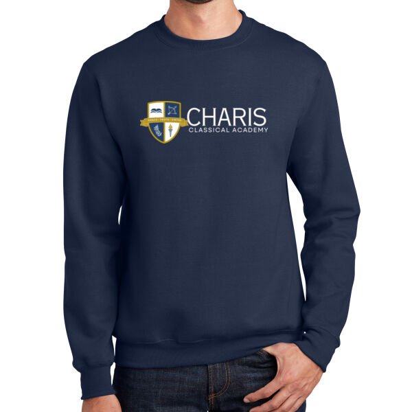 Port & Co Charis Classical Academy Printed- - Essential Fleece Crewneck Sweatshirt Thumbnail