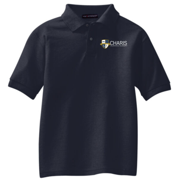 Charis Port Authority Youth Polo NAVY Embroidered Thumbnail