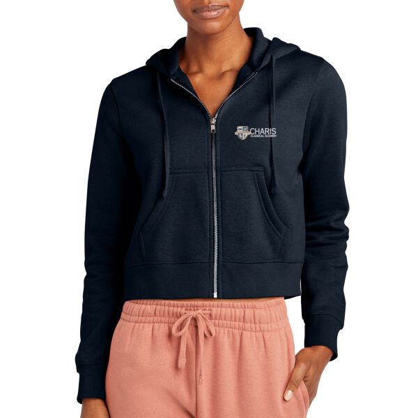 District Charis Classical Academy Embroidered- - Women's V.I.T. Fleece Full Zip Hoodie Thumbnail