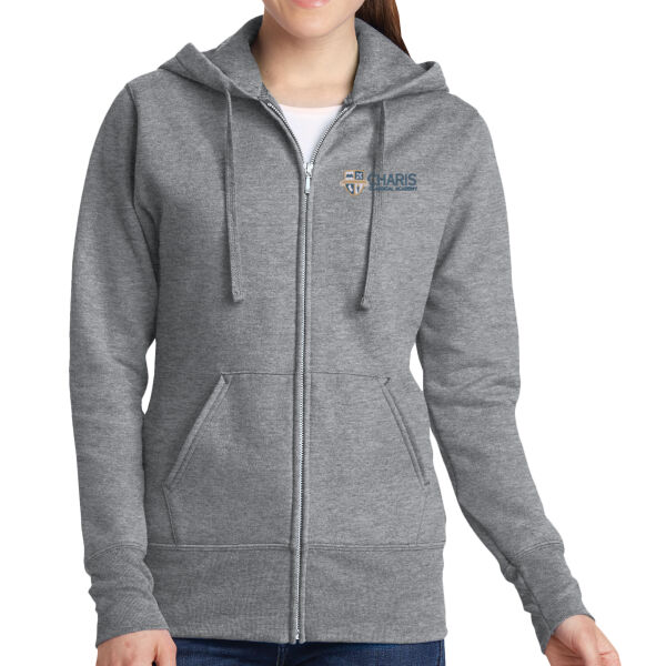 Port Authority Charis Classical Academy Embroidered- - Women's Core Fleece Full Zip Hooded Sweatshirt Thumbnail